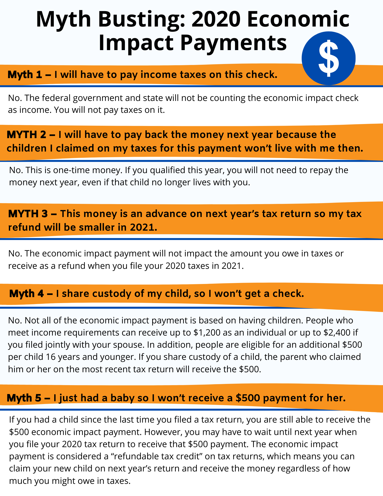 Myth Busting 2020 Economic Impact Payments